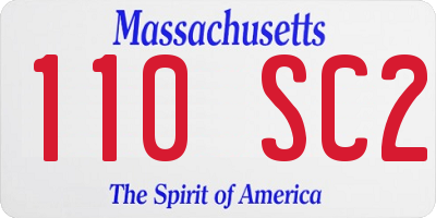 MA license plate 110SC2