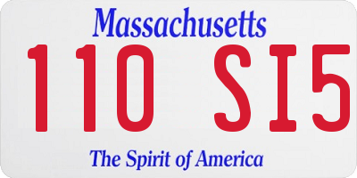 MA license plate 110SI5
