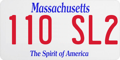 MA license plate 110SL2
