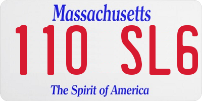 MA license plate 110SL6