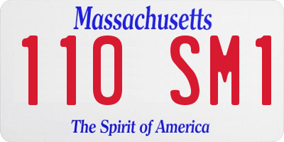 MA license plate 110SM1