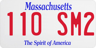 MA license plate 110SM2