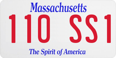 MA license plate 110SS1