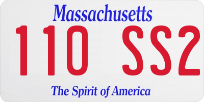 MA license plate 110SS2