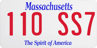 MA license plate 110SS7