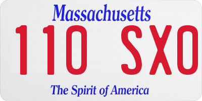 MA license plate 110SX0