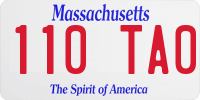 MA license plate 110TA0