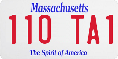 MA license plate 110TA1
