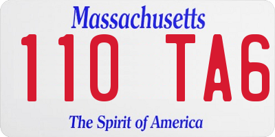 MA license plate 110TA6