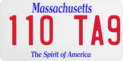MA license plate 110TA9