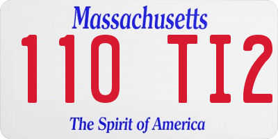 MA license plate 110TI2