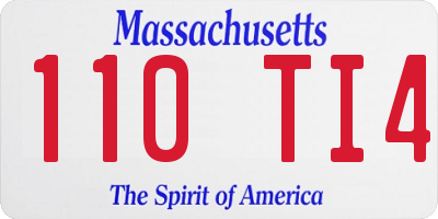 MA license plate 110TI4