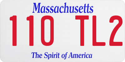 MA license plate 110TL2