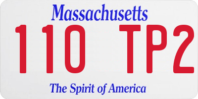 MA license plate 110TP2