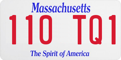 MA license plate 110TQ1