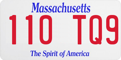 MA license plate 110TQ9
