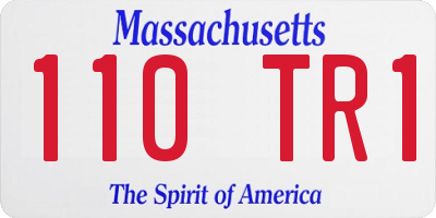 MA license plate 110TR1