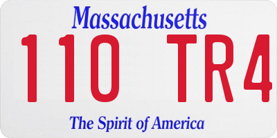 MA license plate 110TR4
