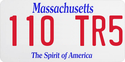 MA license plate 110TR5