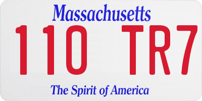 MA license plate 110TR7