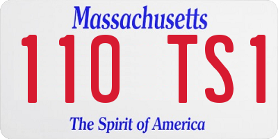 MA license plate 110TS1