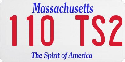 MA license plate 110TS2