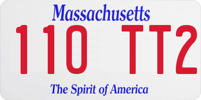 MA license plate 110TT2