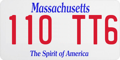 MA license plate 110TT6