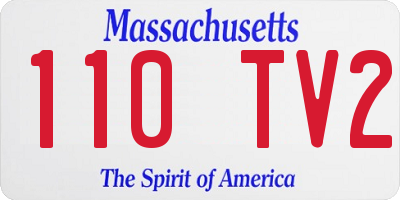 MA license plate 110TV2