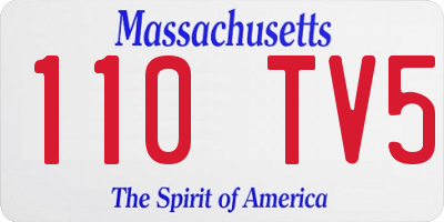 MA license plate 110TV5