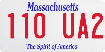 MA license plate 110UA2