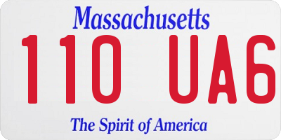 MA license plate 110UA6
