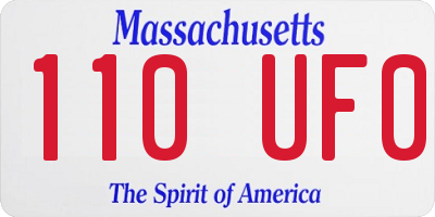 MA license plate 110UF0