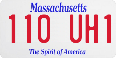 MA license plate 110UH1