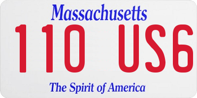 MA license plate 110US6