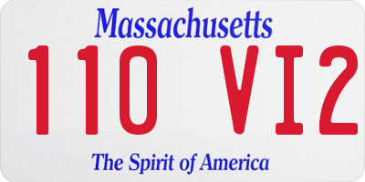 MA license plate 110VI2