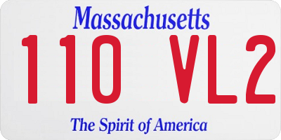 MA license plate 110VL2