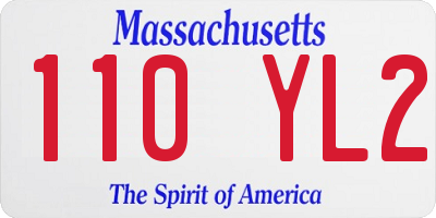 MA license plate 110YL2