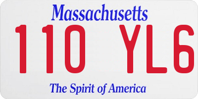MA license plate 110YL6