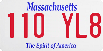 MA license plate 110YL8
