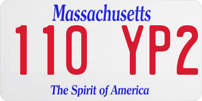 MA license plate 110YP2