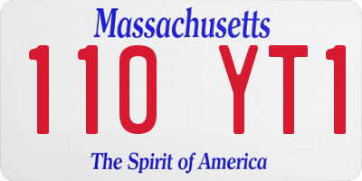 MA license plate 110YT1