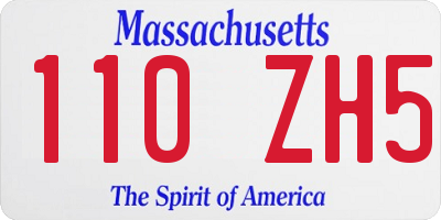 MA license plate 110ZH5