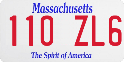 MA license plate 110ZL6