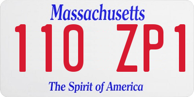 MA license plate 110ZP1