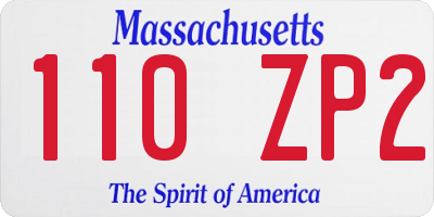 MA license plate 110ZP2