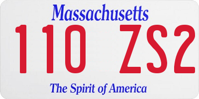 MA license plate 110ZS2