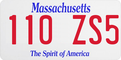 MA license plate 110ZS5