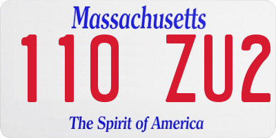 MA license plate 110ZU2