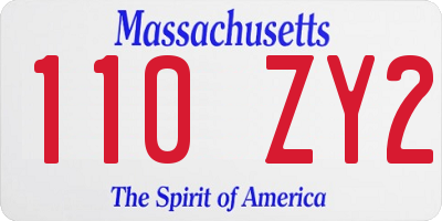 MA license plate 110ZY2